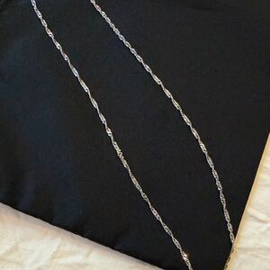 14K White Gold Diamond Cut Twisted Chain   18 inches